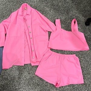 Show me your mumu pink three piece set